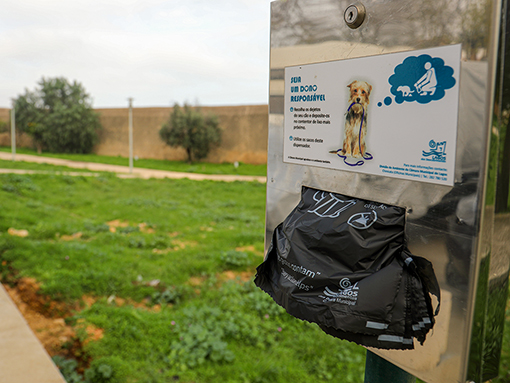 Foi alargada a rede de dispensadores de sacos para dejetos caninos