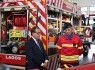 Na visita foram apresentados as viaturas e meios ao serviço do corpo de Bombeiros Voluntários de Lagos